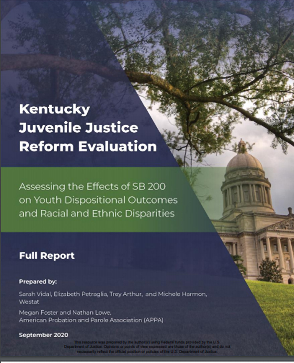 Cover of report on Kentucky Senate Bill 200