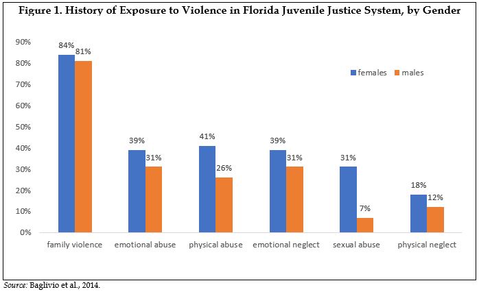 Figure 1. History of Exposure to Violence in Florida Juvenile Justice System, by Gender 