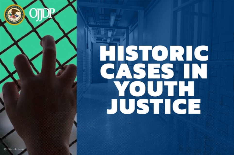Artwork for OJJDP’s Historic Cases in Youth Justice webpage