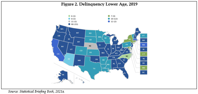 Figure 2. Delinquency Lower Age, 2019