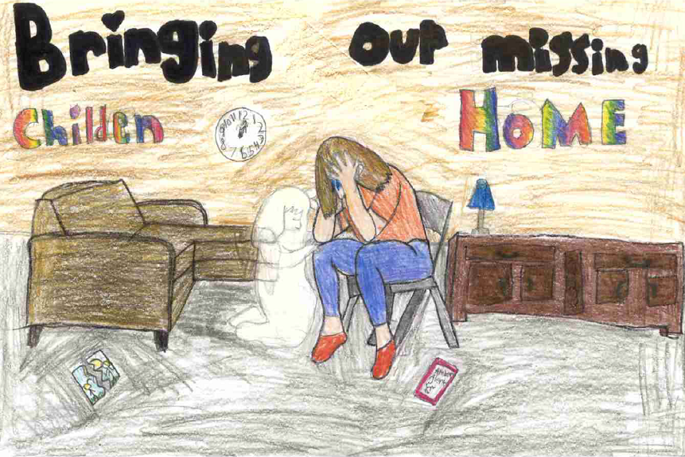 Winning poster for Utah 2024 National Missing Children's Day Poster