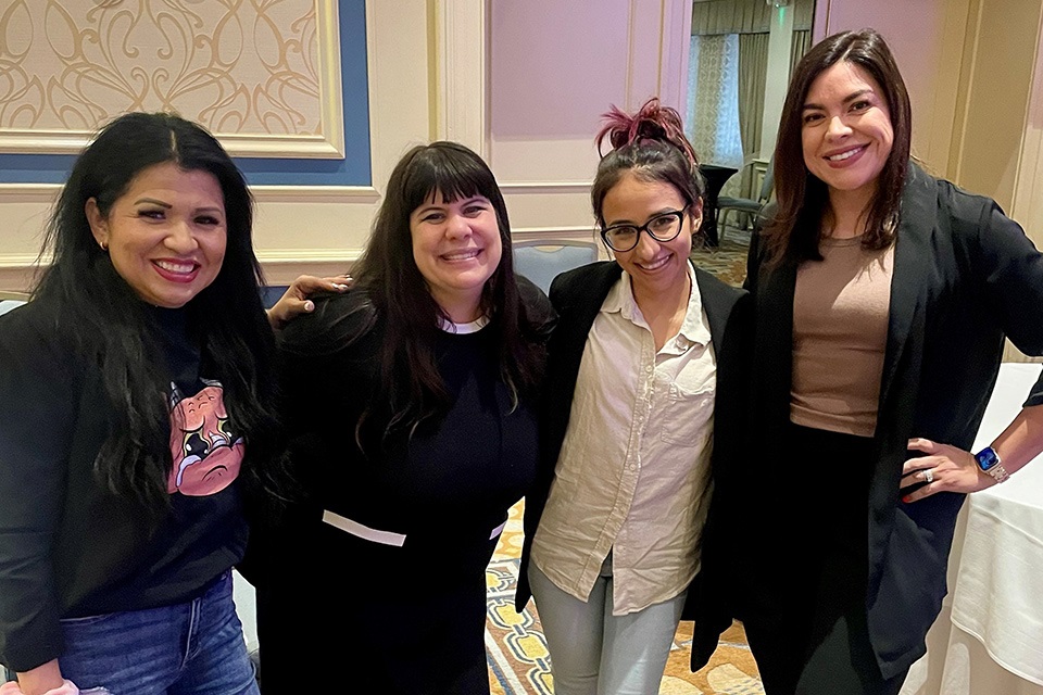 Photo of the Border Youth Resiliency Project team: Rosie Mendez, Kelly King, Camille Uranga, and Cristina Villalobos.