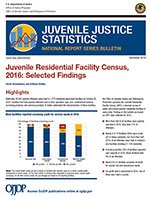 Juvenile Residential Facility Census, 2016: Selected Findings