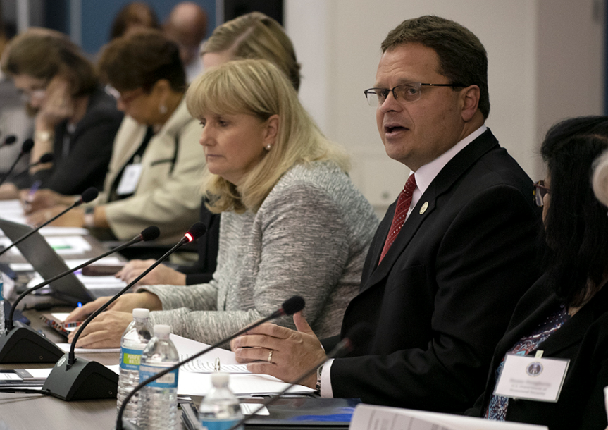 Shown above at the June 13, 2019, meeting of the Coordinating Council on Juvenile Justice and Delinquency Prevention are Caren Harp, OJJDP Administrator and the Council’s Vice Chair; and Matt M. Dummermuth, Principal Deputy Assistant Attorney General.
