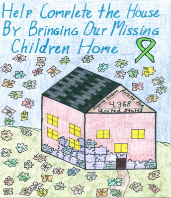 Photo of the winning poster for the 2019 Missing Children's Day poster contest. 