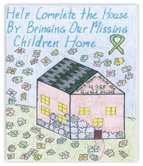 The winning poster for the 2019 National Missing Children's Day poster contest