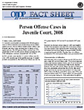 Cover of Person Offense Cases in Juvenile Court, 2008