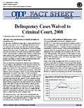 Cover of Delinquency Cases Waived  to Criminal Court, 2008