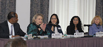 Photo of panelists at the meeting of the Coordinating Council on Juvenile Justice and Delinquency Prevention