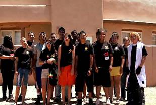 Photo of youth participating in the 2011 National Intertribal Youth Summit video.