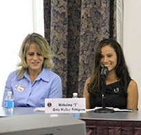 Photo of participants in a panel discussion on girls and the juvenile justice system at the September 2012 meeting of the Coordinating Council on Juvenile Justice and Delinquency Prevention.