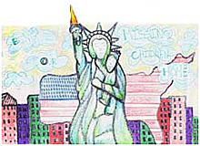 Photo of winning artwork from 2012 National Missing Children's Day poster contest.