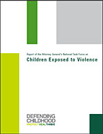 Cover of Report of the National Task Force on  Children Exposed to Violence