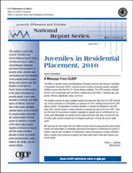 Cover of Juveniles in Residential Placement, 2010
