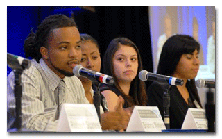 Youth  leaders from participating communities shared their experiences with summit  attendees.