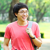Smiling Asian American male student