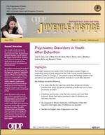 Psychiatric Disorders in Youth  After Detention