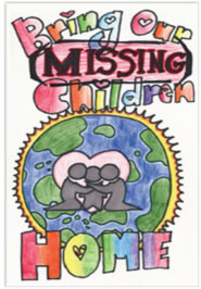 Fifth-grader Eden Hoffmann of Huron Elementary School in Clinton Township, MI, won this year's National Missing Children's Day poster contest.