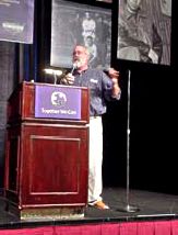 Father Greg Boyle, Executive Director of Homeboy Industries in Los Angeles, CA, addresses Youth Gang Symposium participants.