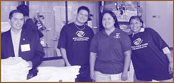 Lamont Yazzie (left) and staff from the Navajo Nation’s Boys & Girls Clubs helped during the conference.