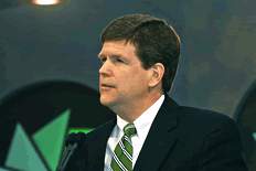 Acting Deputy Attorney General Paul McNulty speaking at Wednesday's Town Hall Meeting Building Resiliency: Alternatives to Gangs.