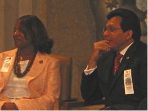 Assistant Attorney General for the Office of Justice Programs Regina B. Schofield and Attorney General Alberto R. Gonzales were among the dignitaries participating in the U.S. Department of Justice's 23rd annual commemoration of National Missing Children's Day.