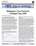 Delinquency Cases Waived to Criminal Court, 2005 cover