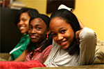 A photo of three girls