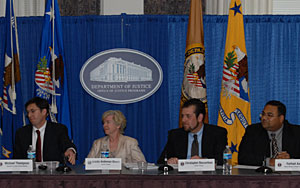 Michael Thompson, Director of the Council of State Governments' Justice Center; Drs. Kristin Moore and Christopher Boccanfuso of Child Trends; and Farhad Asghar, Associate Dean of Continuing Education at Bank Street College.