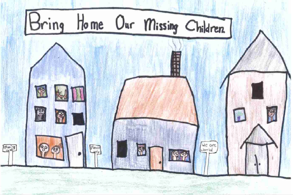 Montana - This photo shows 3 homes with families of missing children. Montana - This photo shows 3 homes with families of missing children.