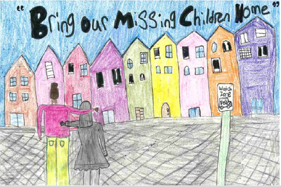 Connecticut - This photo shows a parent and child standing in front of a row of homes. Connecticut - This photo shows a parent and child standing in front of a row of homes.