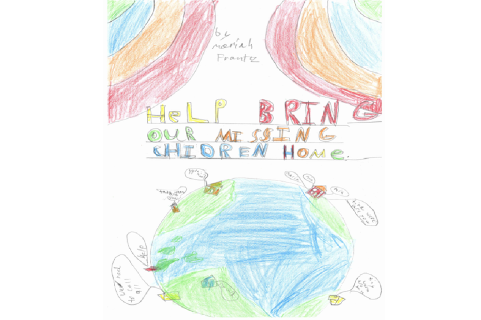 Washington - This poster shows the earth and people asking for help to bring their missing children home. Washington - This poster shows the earth and people asking for help to bring their missing children home.
