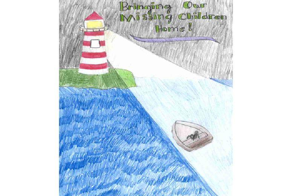 Winning poster for Kansas - 2022 National Missing Children's Day Poster Contest
