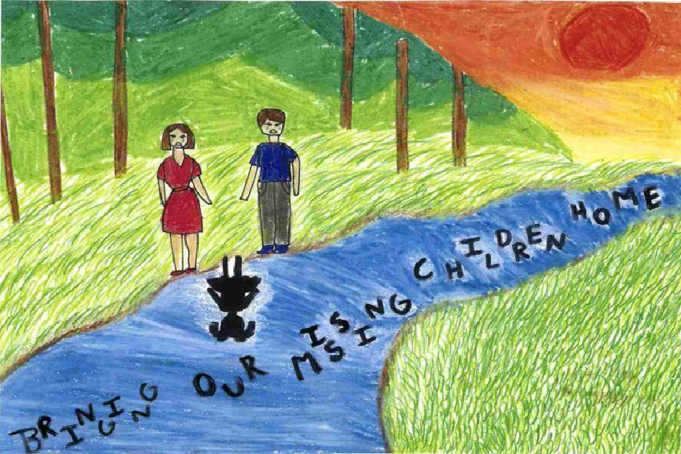 Winning poster for Nevada - 2022 National Missing Children's Day Poster Contest