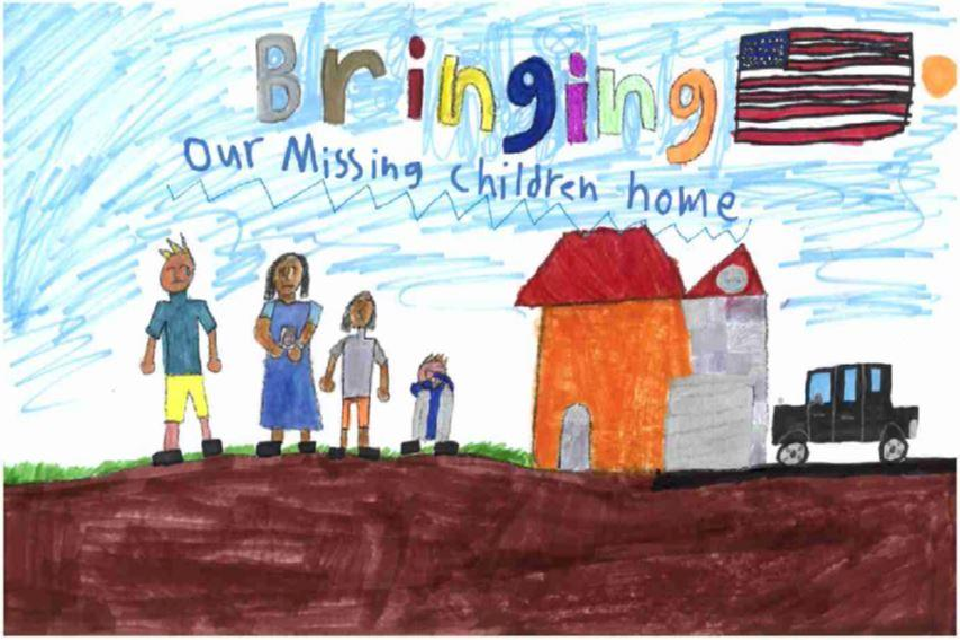 Winning poster for Pennsylvania - 2022 National Missing Children's Day Poster Contest