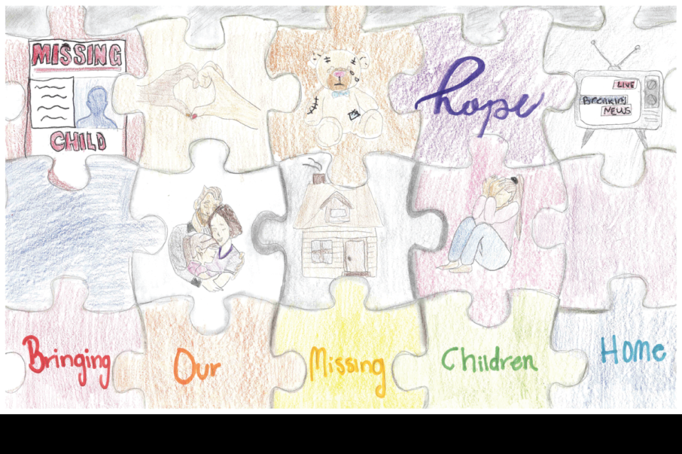 Winning poster for Colorado - 2023 National Missing Children's Day Poster Contest