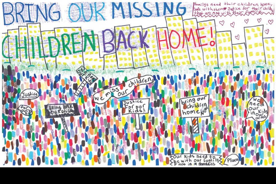 Winning poster for North Carolina - 2023 National Missing Children's Day Poster Contest