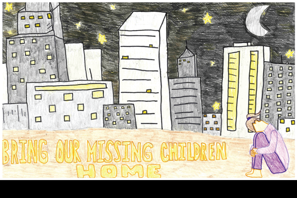 Winning poster for Nebraska - 2023 National Missing Children's Day Poster Contest