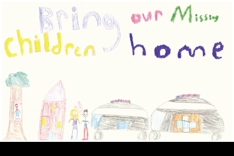 Winning poster for Wyoming - 2023 National Missing Children's Day Poster Contest