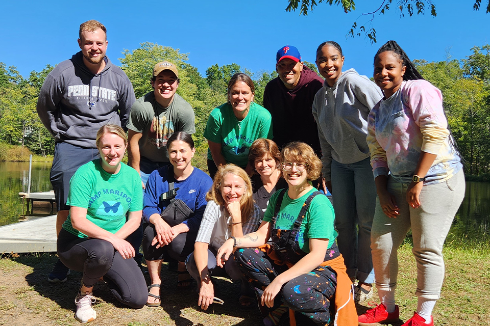 Card - Group photo of Camp Mariposa mentors 