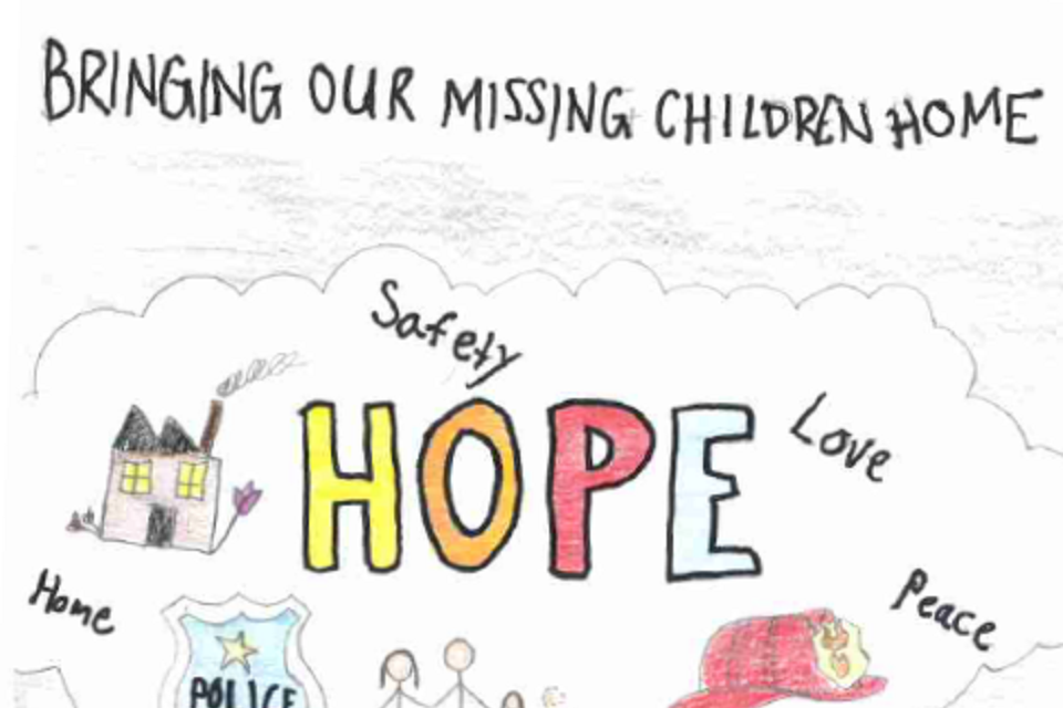 Winning poster for Kansas - 2024 National Missing Children's Day Poster Contest