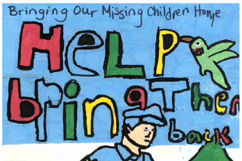 Winning poster for Maine - 2024 National Missing Children's Day Poster Contest