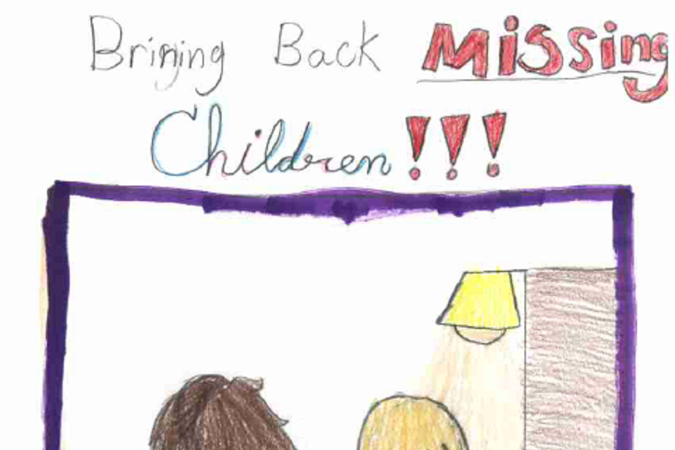 Winning poster for Montana - 2024 National Missing Children's Day Poster Contest