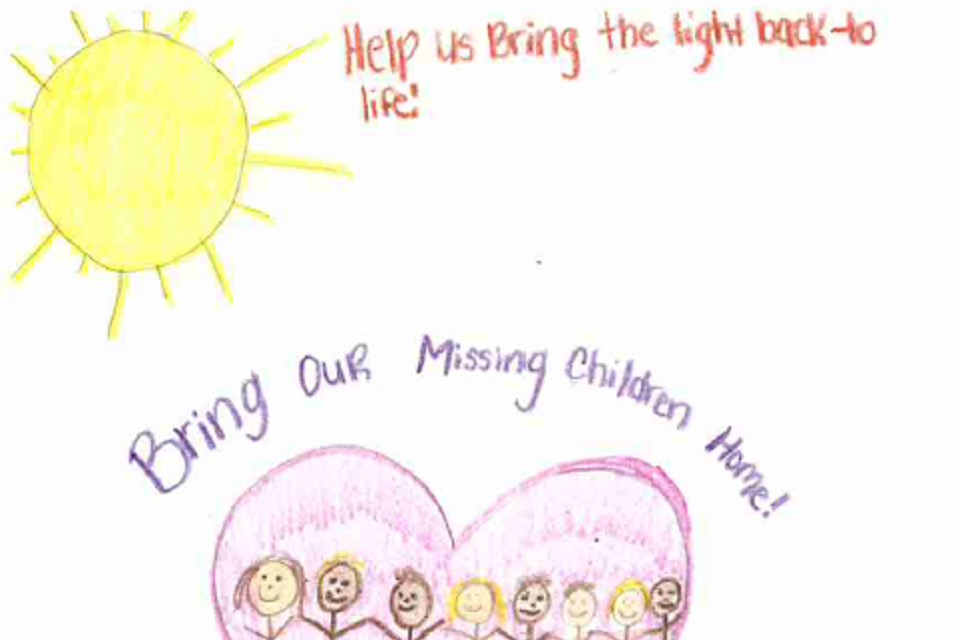 Winning poster for Tennessee - 2024 National Missing Children's Day Poster Contest