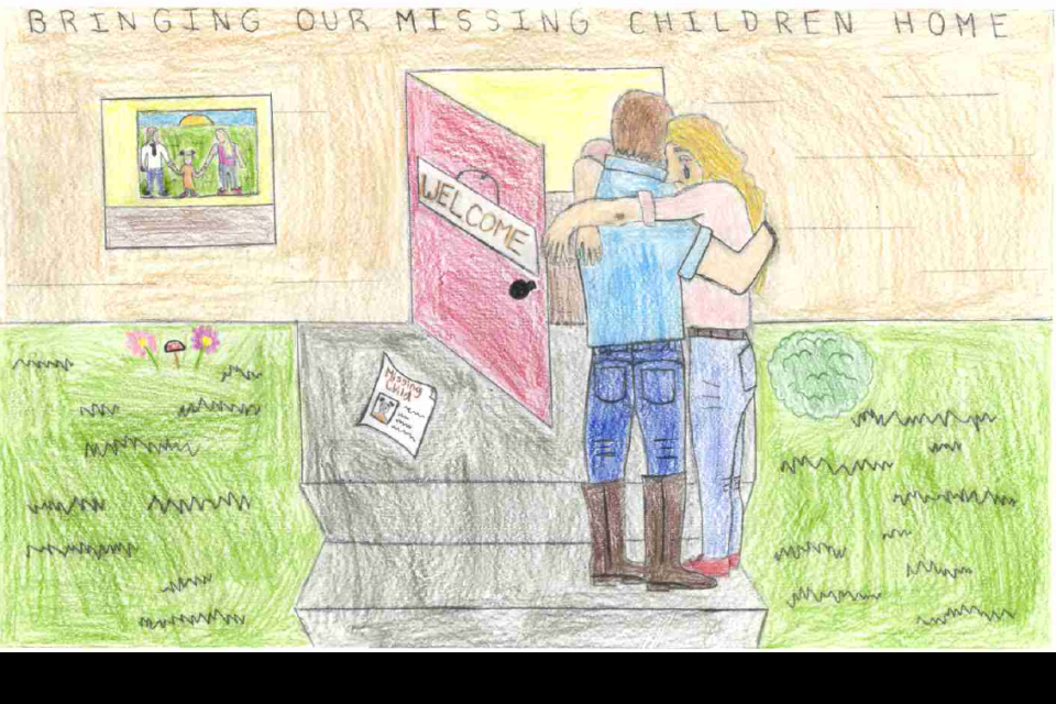 Winning poster for Nebraska - 2025 National Missing Children's Day Poster Contest