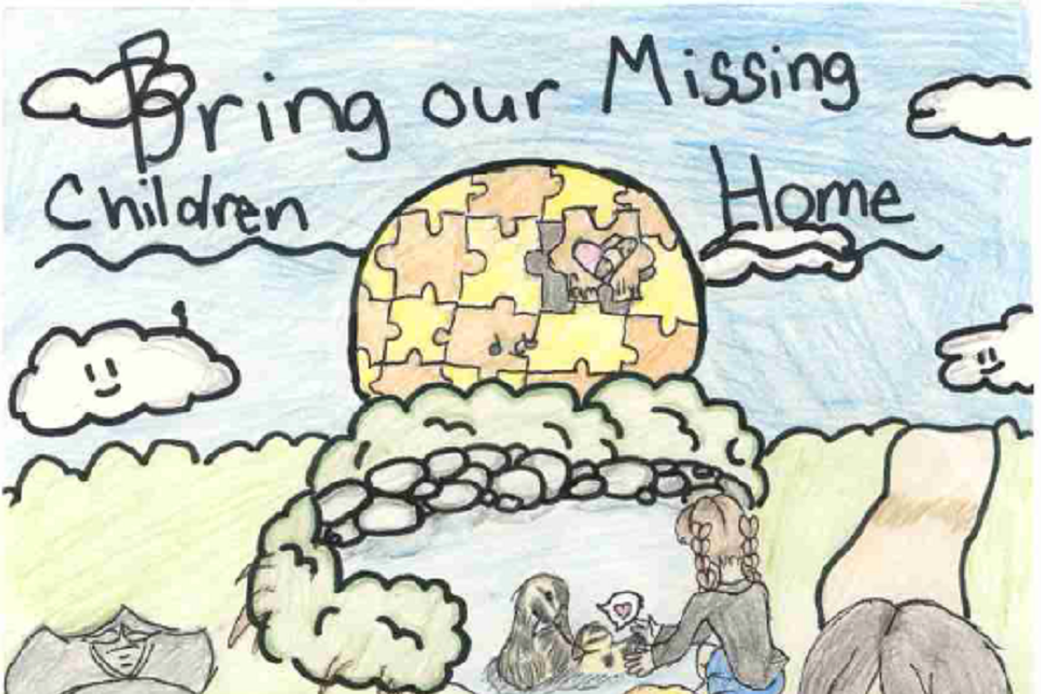 Winning poster for Virginia - 2025 National Missing Children's Day Poster Contest