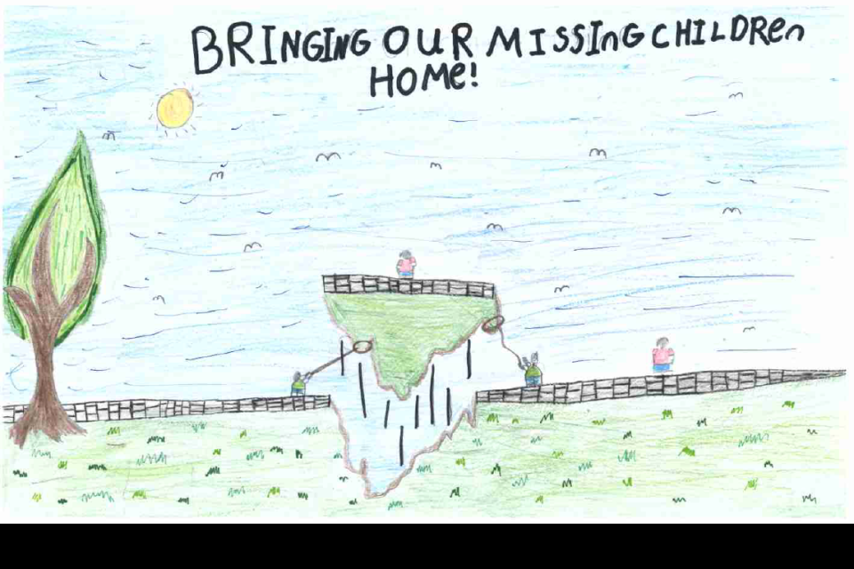 Winning poster for Wyoming - 2025 National Missing Children's Day Poster Contest