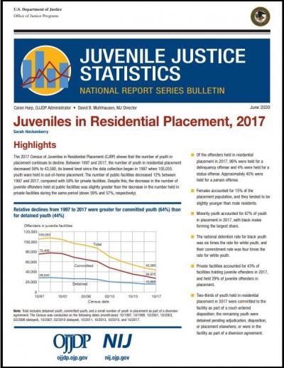 N@aG: Juveniles in Residential Placement, 2017