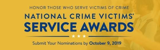Image promoting the 2020 National Crime Victims' Service Awards nomination period