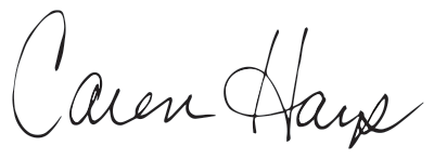 Image of OJJDP Administrator Caren Harp's signature.